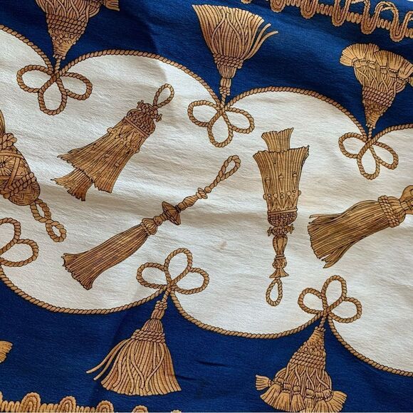 Vintage Lord & Taylor Silk & Wool Tassel Scarf - Picture 3 of 5